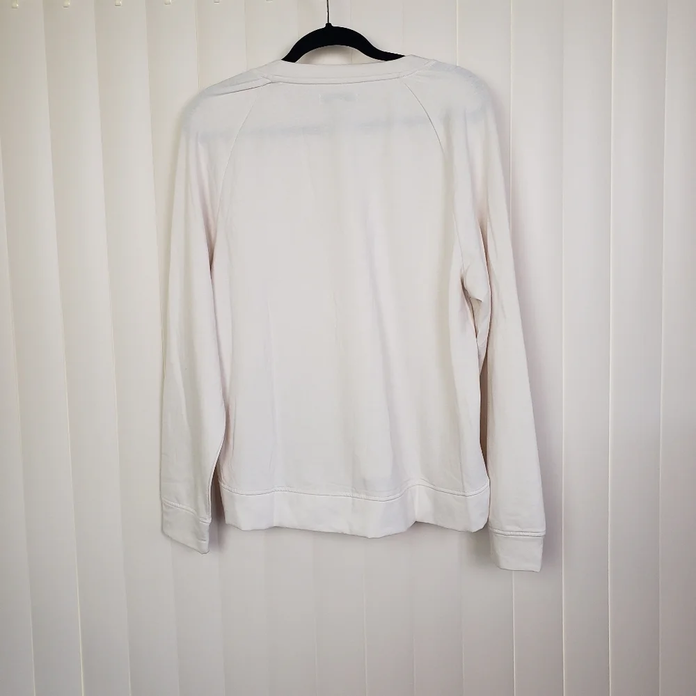 RAE Dunn Hope Cream Scoopneck Sweatshirt Size Various Comes With A Pouch - Picture 5 of 7